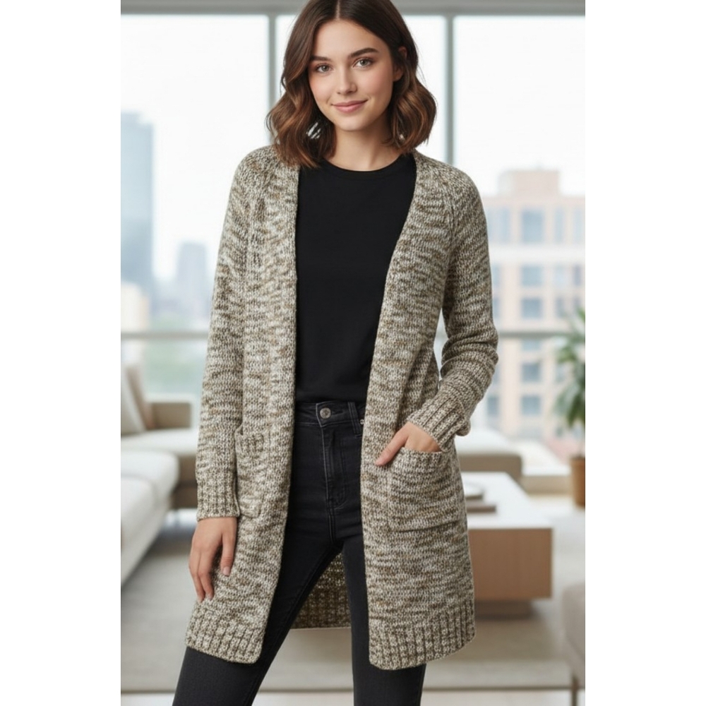 Anthropologie Lovemarks Open Front Longline Cardigan Sweater Multicolor Size S